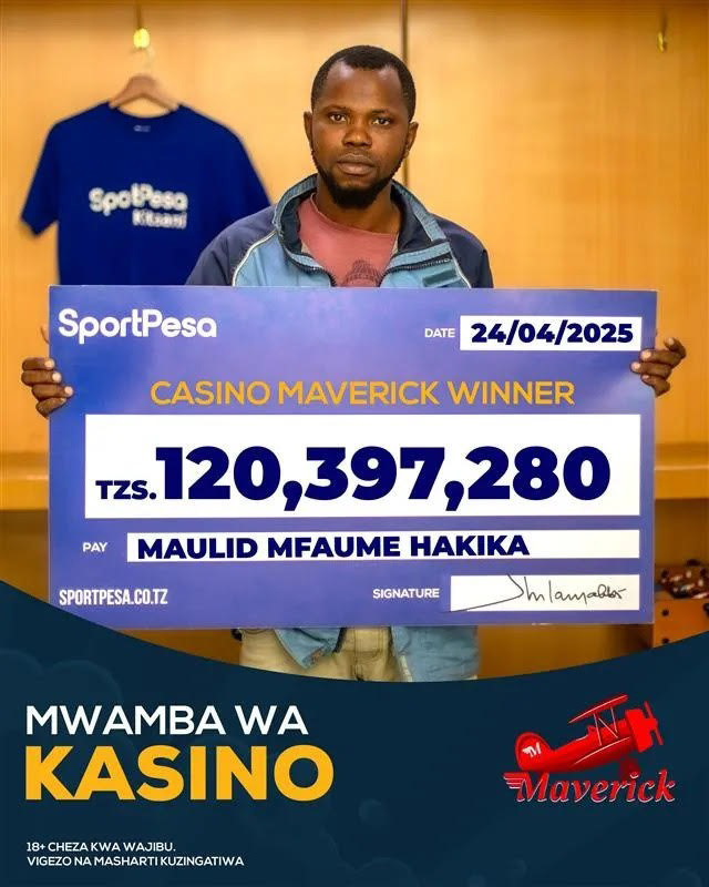 Kwa-Dau-La-TZS-700-tu-Maulid-Hakika-Ashinda-Milioni-120-Kupitia-Mchezo-wa-Maverick-wa-SportPesa-Kasino