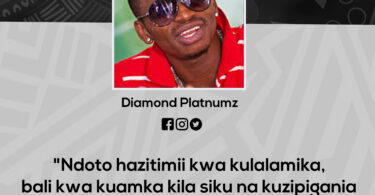 Nukuu Kutoka Diamond Platnumz kuusu Ndoto