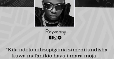 NUKUU YA LEO KUTOKA KWA RAYVANNY KUHUSU NDOTO