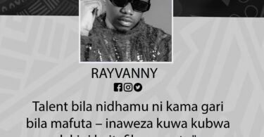 NUKUU YA LEO KUTOKA KWA RAYVANNY KUHUSU NIDHAMU