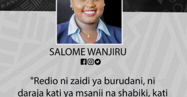 NUKUU YA LEO KUTOKA KWA SALOME WANJIRU (PRESENTER) KUHUSU SAUTI YA VYUO VYA REDIO