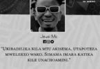 NUKUU YA LEO KUTOKA KWA JEUSI MC KUHUSU KUSIMAMA KATIKA MSIMAMO