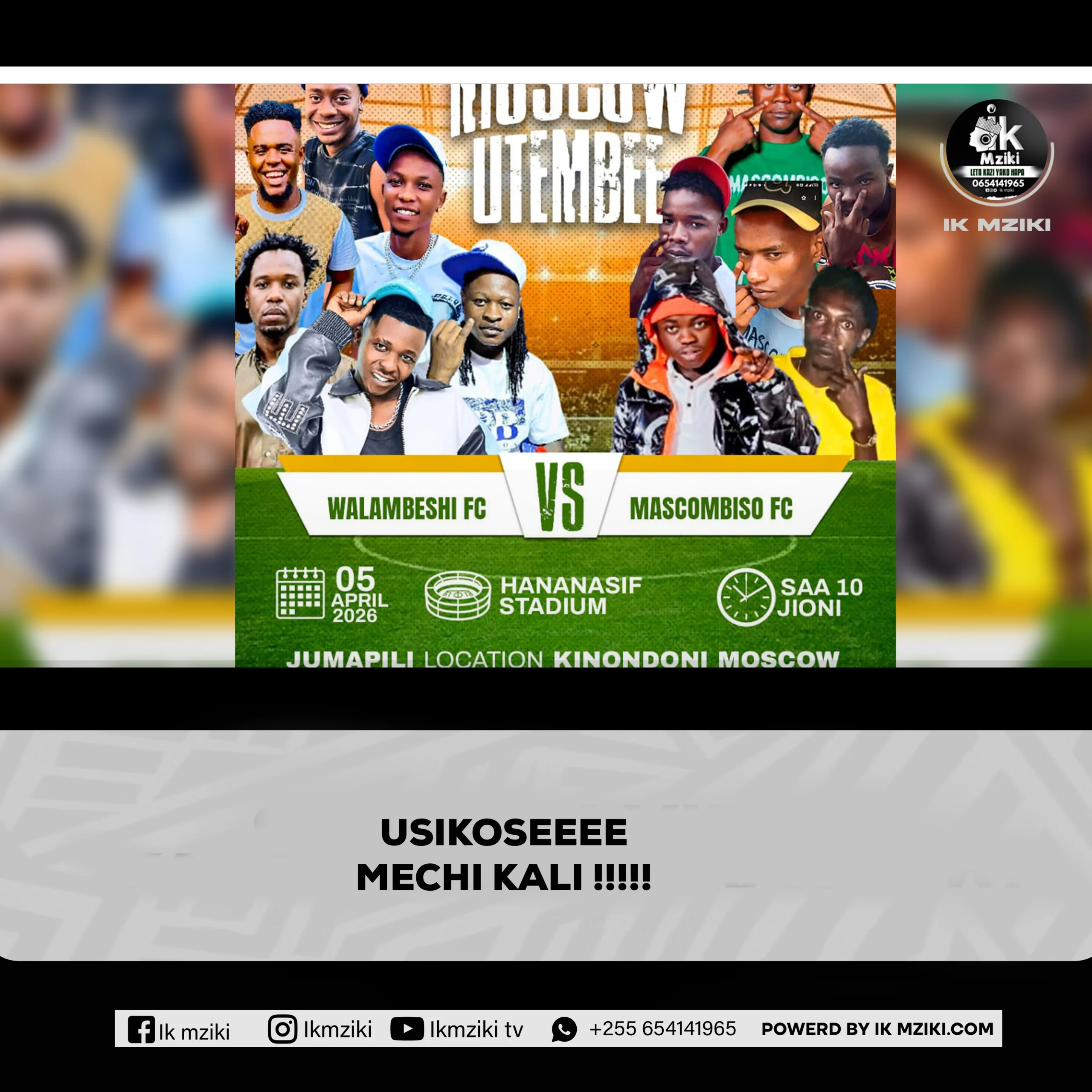 WALAMBESHI FC DHIDI YA MASCOMBISO FC MECHI YA KUKATA NA SHOKA~1