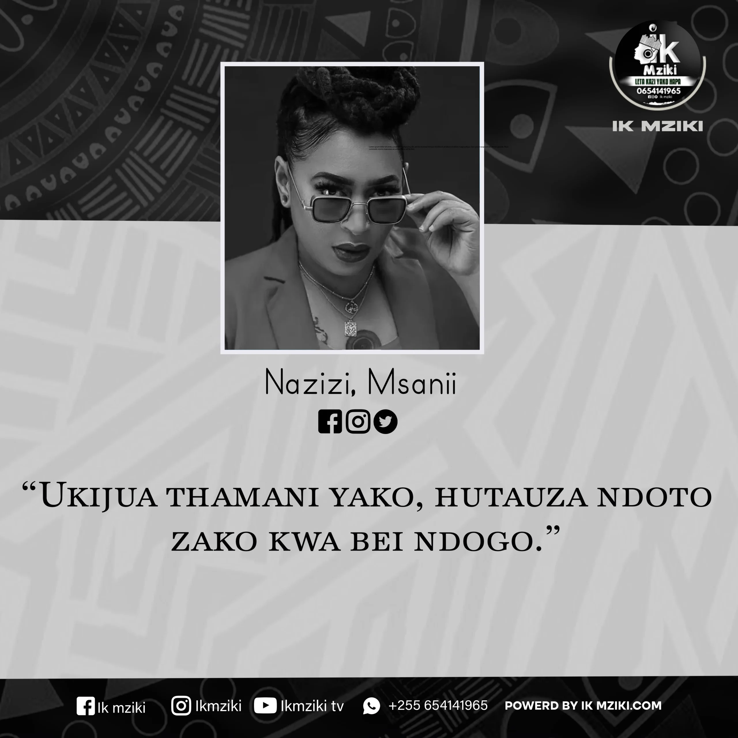 NUKUU YA LEO KUTOKA KWA NAZIZI KUHUSU KUJITAMBUA