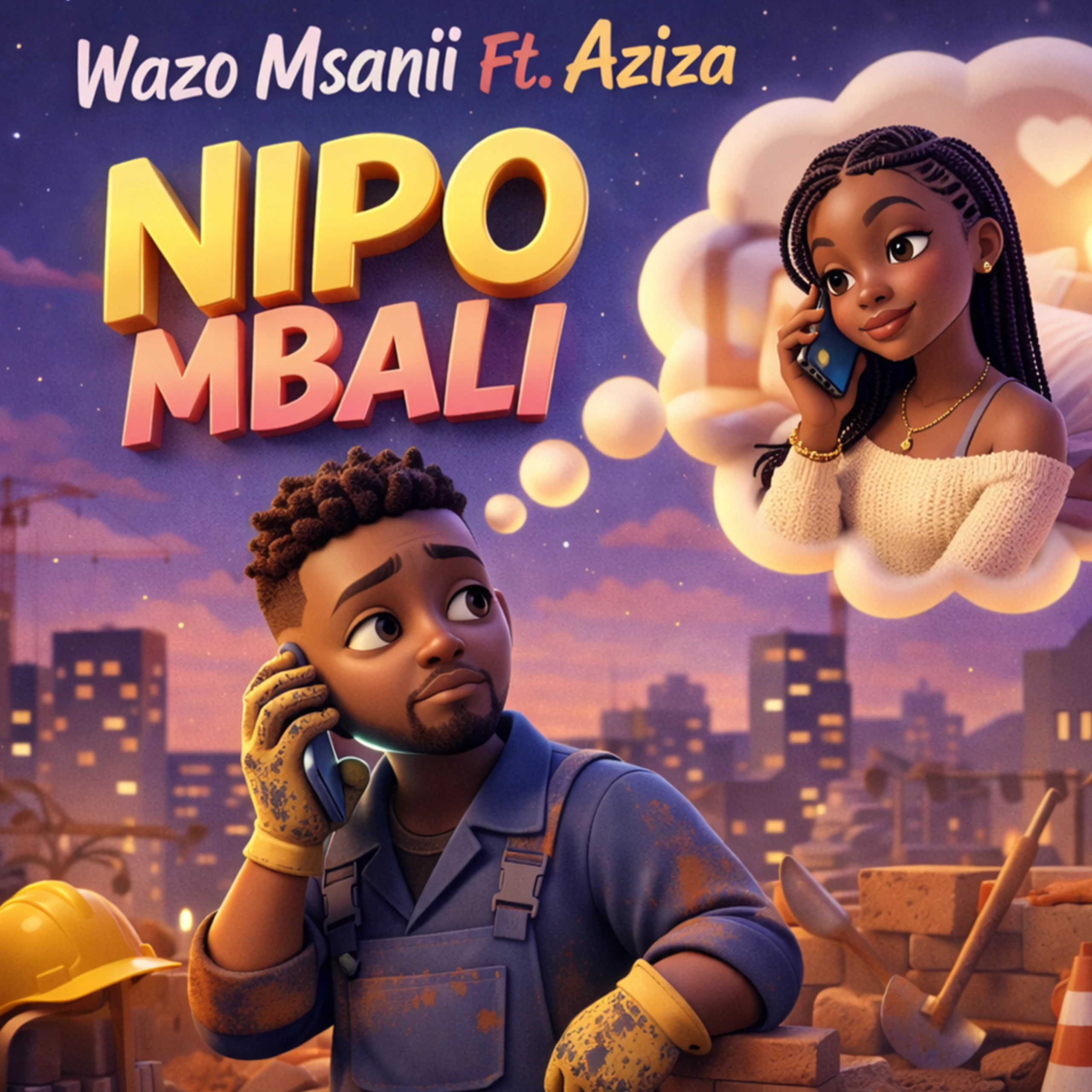 Wazo msanii Ft. Aziza - Nipo mbali (Official Audio COver 2026)