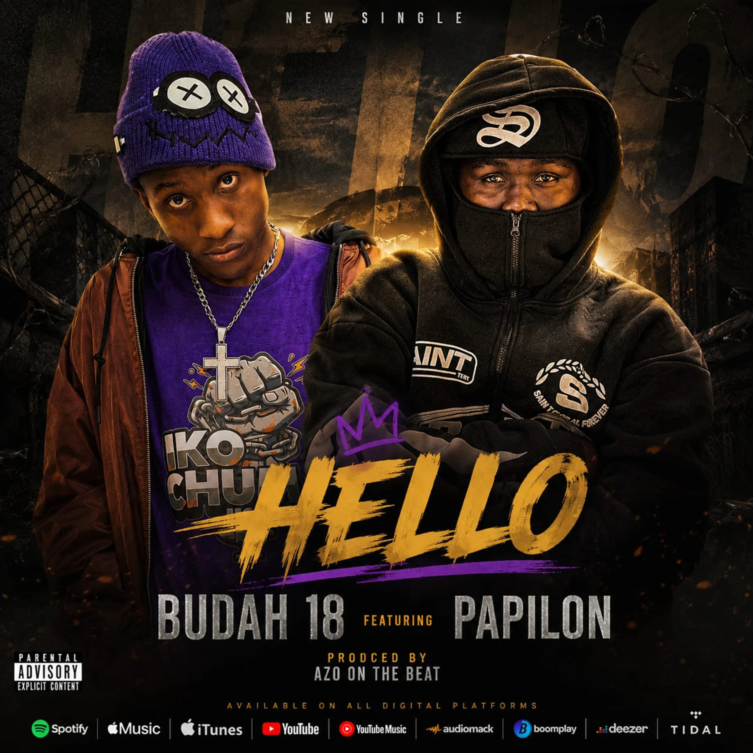 Budah 18 Ft. Papiloni og - Hello (Official Audio Cover 2026)