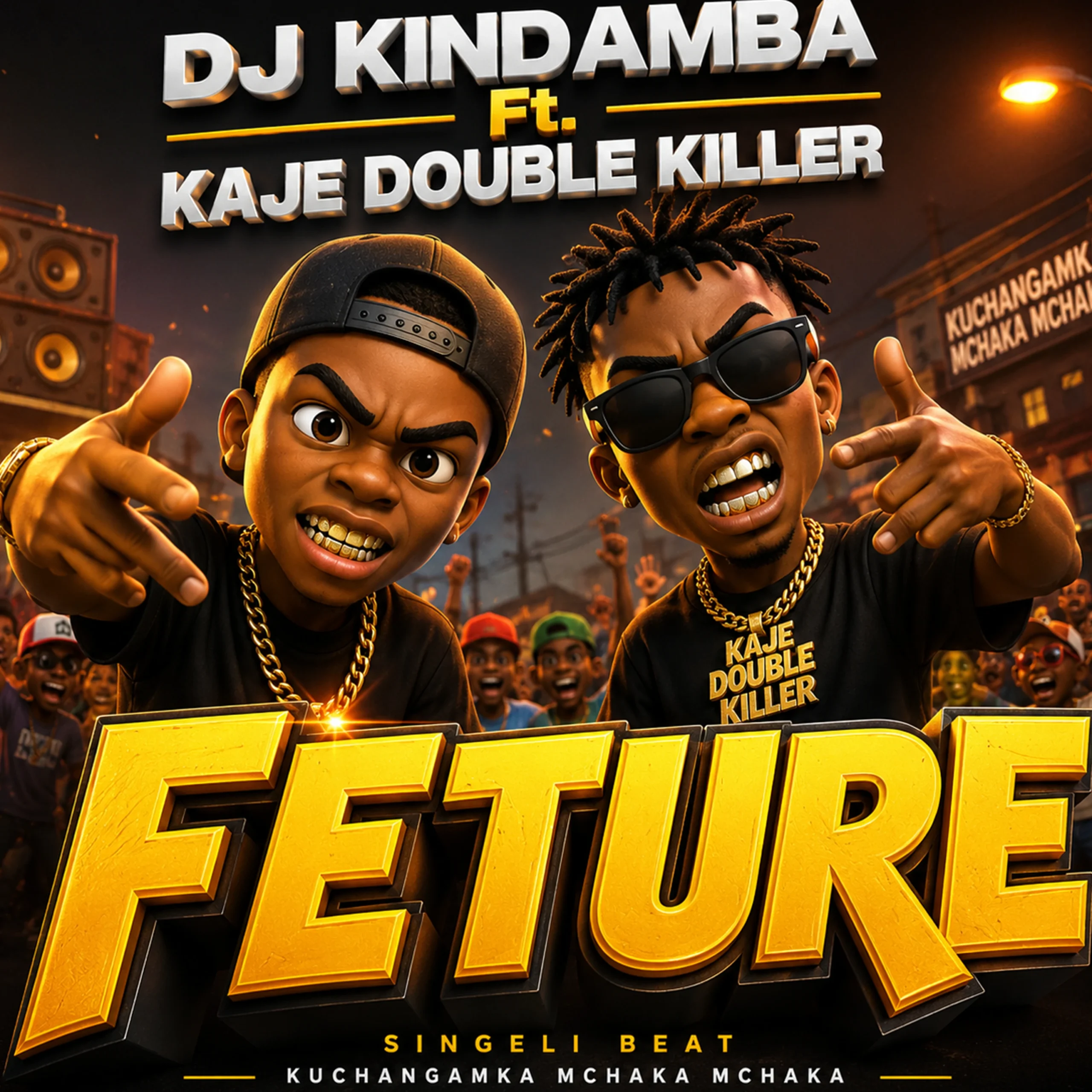 DJ Kindamba Ft. Kaje Double Killer - Feture Singeli Beat (Official Audio Cover 2026)