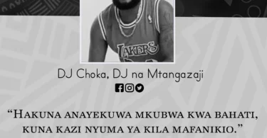 NUKUU YA LEO KUTOKA KWA DJ CHOKA KUHUSU KAZI