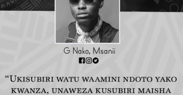 NUKUU YA LEO KUTOKA KWA G NAKO KUHUSU KUJIAMINI