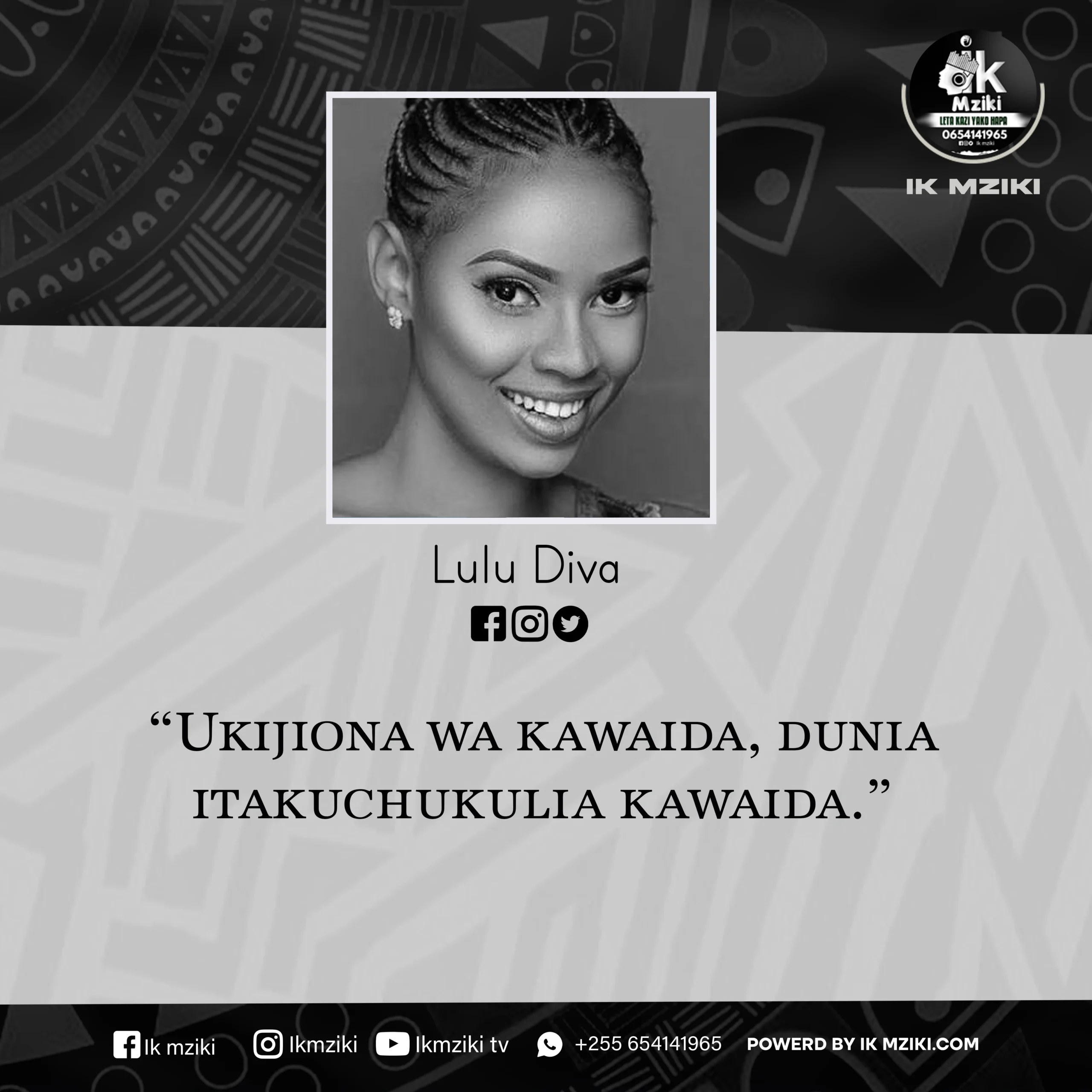NUKUU YA LEO KUTOKA KWA LULU DIVA KUHUSU KUJITHAMINI