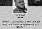 NUKUU YA LEO KUTOKA KWA MR T TOUCH KUHUSU FURSA